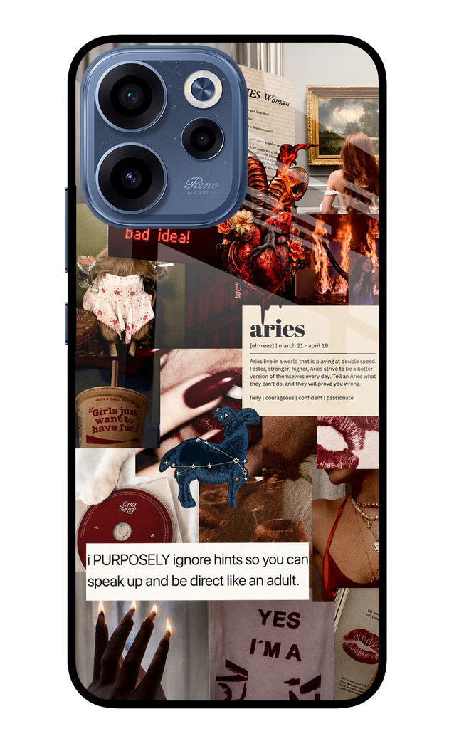 Zodiac Aries Oppo Reno15c 5G Glass Case