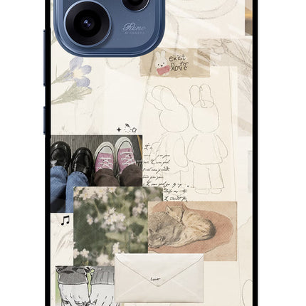 Soft Aesthetic Oppo Reno15c 5G Glass Case Back Cover by Casekaro