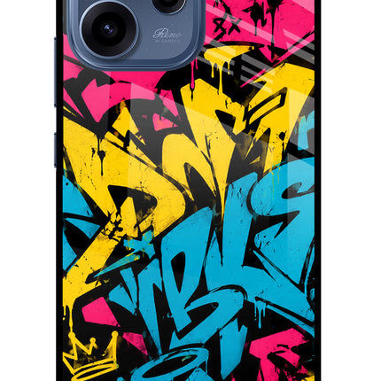 Graffiti Vibe Oppo Reno15c 5G Glass Case Back Cover by Casekaro