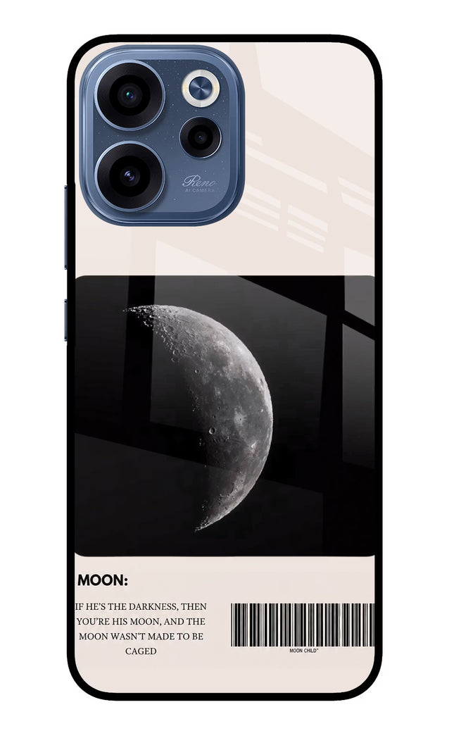 Moon Phase Oppo Reno15c 5G Glass Case Back Cover by Casekaro