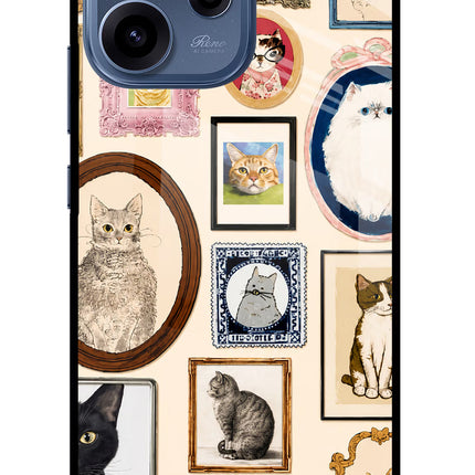 Mirror Cats Oppo Reno15c 5G Glass Case Back Cover by Casekaro
