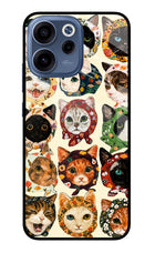 Cool Cat Oppo Reno15c 5G Glass Case Back Cover by Casekaro