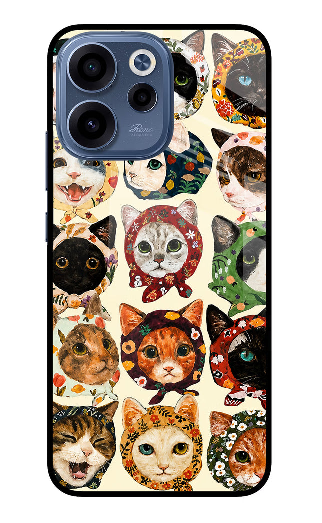 Cool Cat Oppo Reno15c 5G Glass Case Back Cover by Casekaro