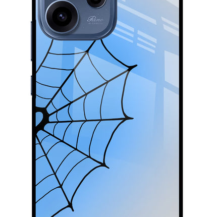 Blue Web Oppo Reno15c 5G Glass Case Back Cover by Casekaro