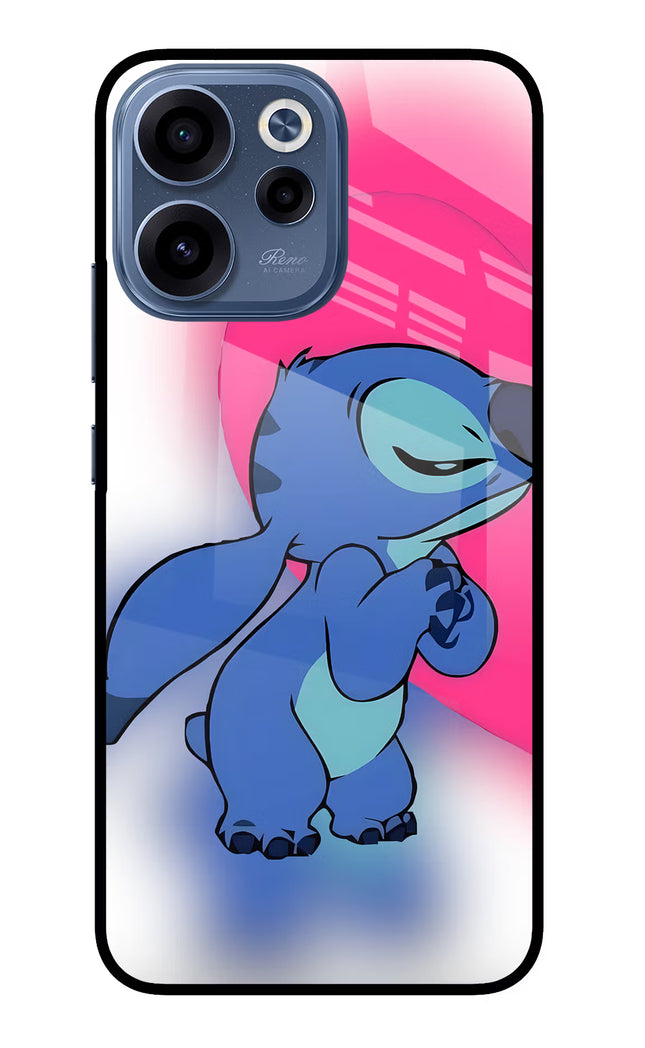 Stitch Hug Oppo Reno15c 5G Glass Case Back Cover by Casekaro