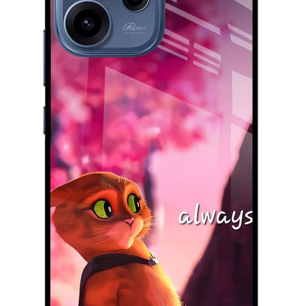 Always Cat Oppo Reno15c 5G Glass Case Back Cover by Casekaro