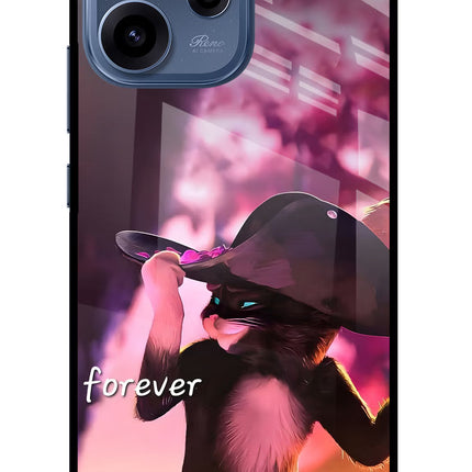Forever Cat Oppo Reno15c 5G Glass Case Back Cover by Casekaro