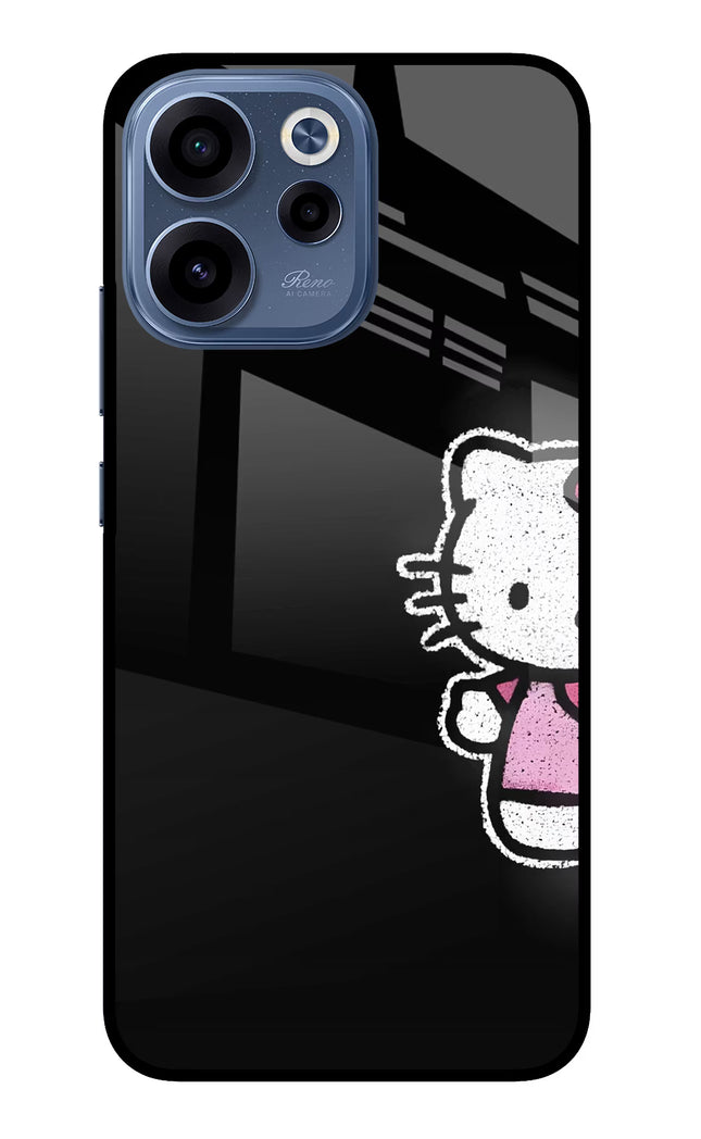 Kitty Charm Oppo Reno15c 5G Glass Case Back Cover by Casekaro