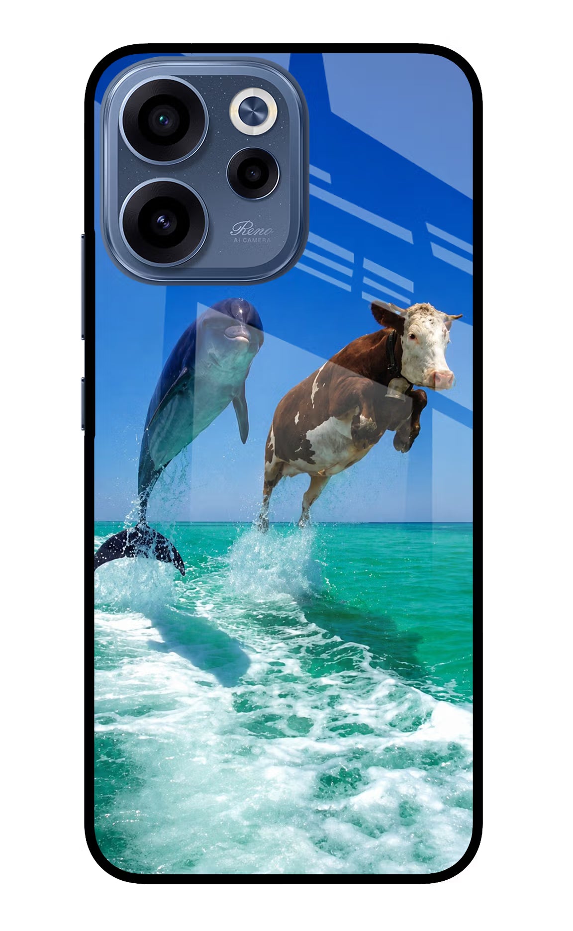 Dolphin vs Cow Oppo Reno15c 5G Glass Case