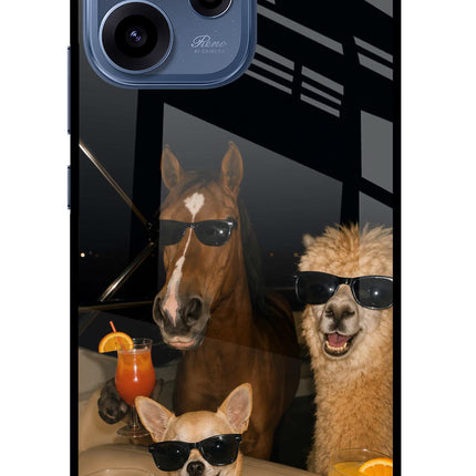 Party Squad Oppo Reno15c 5G Glass Case Back Cover by Casekaro