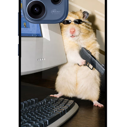Hacker Hamster Oppo Reno15c 5G Glass Case Back Cover by Casekaro