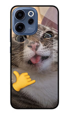 Silly Cat Call Oppo Reno15c 5G Glass Case Back Cover by Casekaro