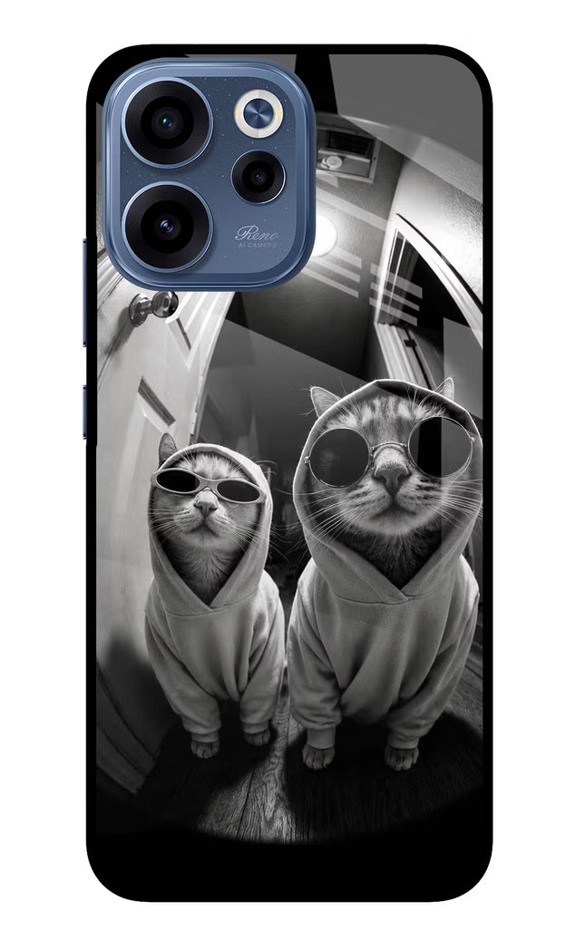 Hood Cats Oppo Reno15c 5G Glass Case Back Cover by Casekaro