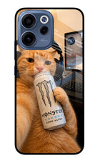 Gamer Cat Energy Oppo Reno15c 5G Glass Case Back Cover by Casekaro