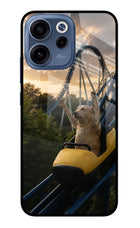 Rollercoaster Dog Oppo Reno15c 5G Glass Case Back Cover by Casekaro