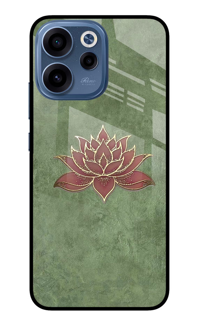 Lotus Grace Oppo Reno15c 5G Glass Case Back Cover by Casekaro