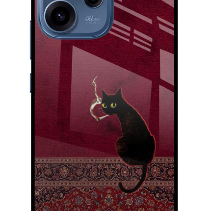 Midnight Cat Oppo Reno15c 5G Glass Case