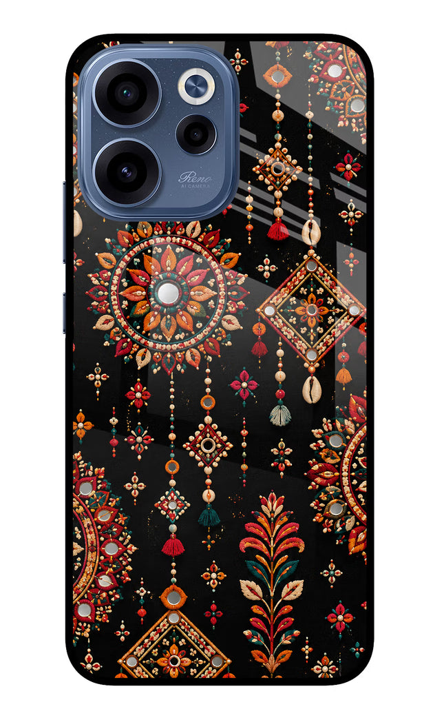 Boho Noir Oppo Reno15c 5G Glass Case Back Cover by Casekaro