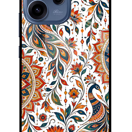 White Mayura Oppo Reno15c 5G Glass Case