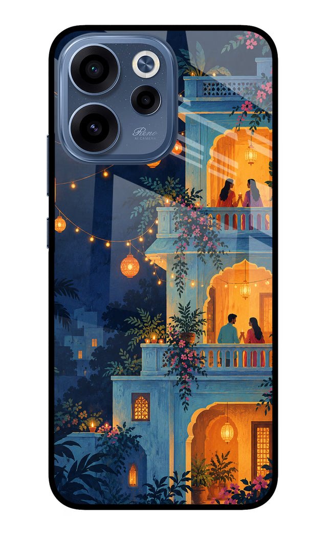 Balcony Glow Oppo Reno15c 5G Glass Case Back Cover by Casekaro
