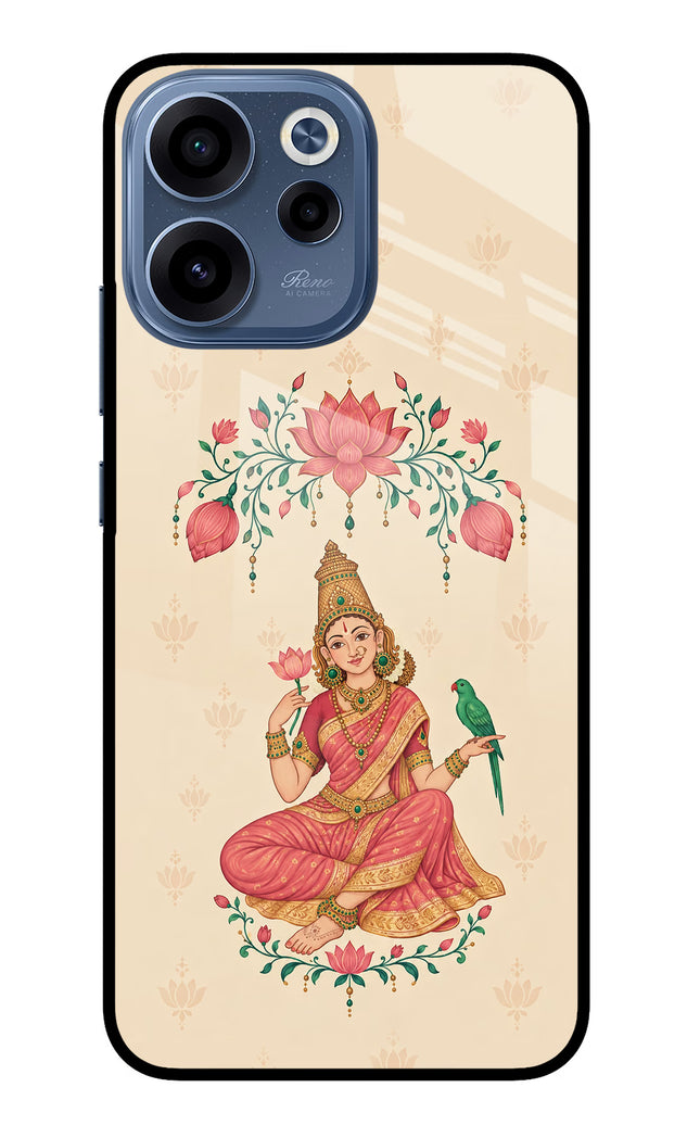 Goddess Lakshmi Oppo Reno15c 5G Glass Case Back Cover by Casekaro