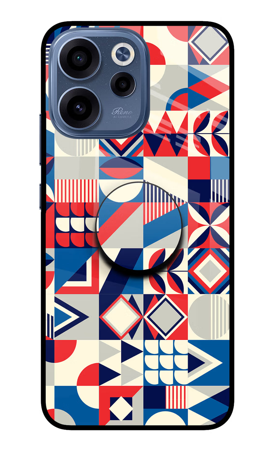 Colorful Pattern Oppo Reno15c 5G Pop Case, Glass case