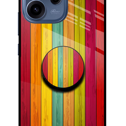 Multicolor Wooden Oppo Reno15c 5G Pop Case by Casekaro