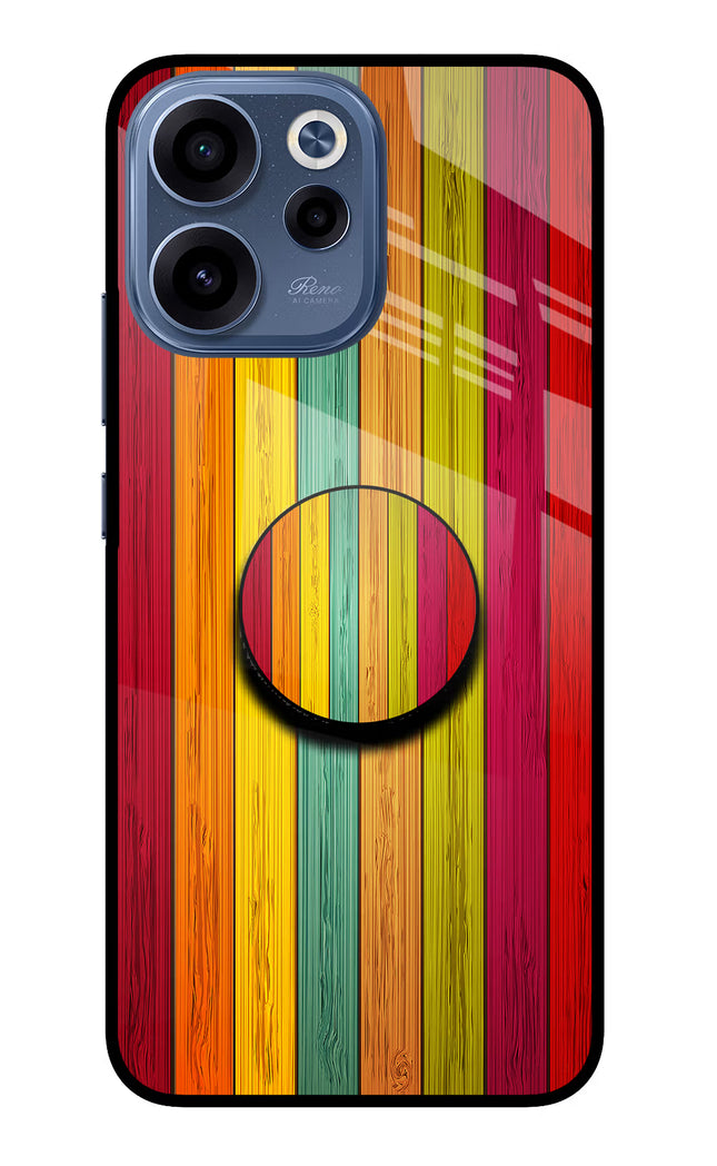 Multicolor Wooden Oppo Reno15c 5G Pop Case by Casekaro
