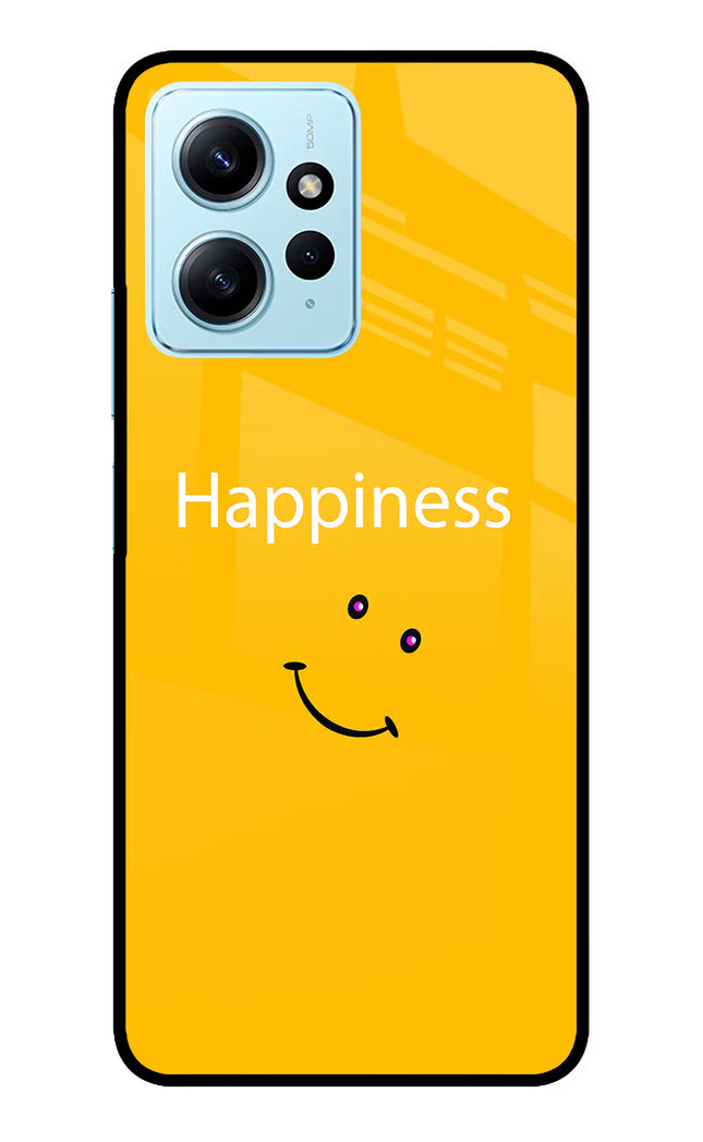 Happiness With Smiley Redmi Note 12 4G Glass Case Back Cover by Casekaro