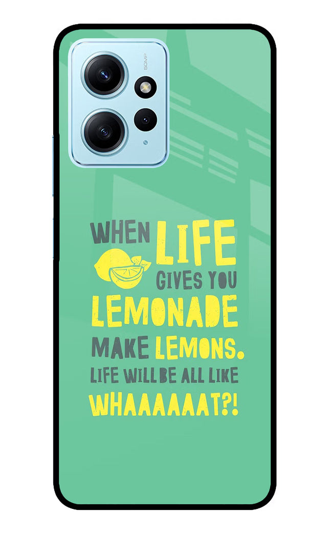 Quote Redmi Note 12 4G Glass Case Back Cover by Casekaro