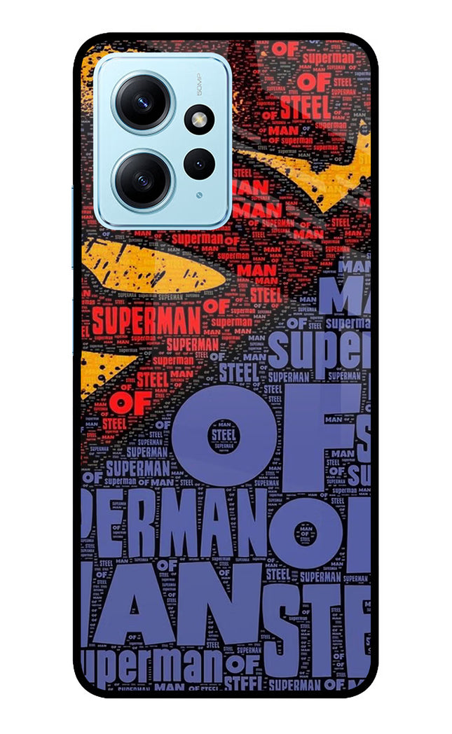 Superman Redmi Note 12 4G Glass Case Back Cover by Casekaro