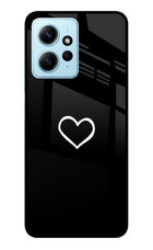 Heart Redmi Note 12 4G Glass Case Back Cover by Casekaro