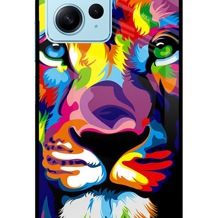 Lion Redmi Note 12 4G Glass Case Back Cover by Casekaro