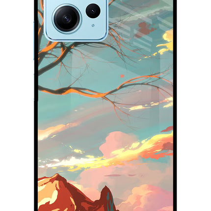 Scenery Redmi Note 12 4G Glass Case Back Cover by Casekaro