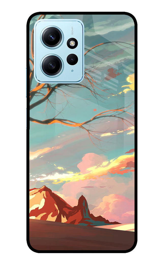 Scenery Redmi Note 12 4G Glass Case Back Cover by Casekaro
