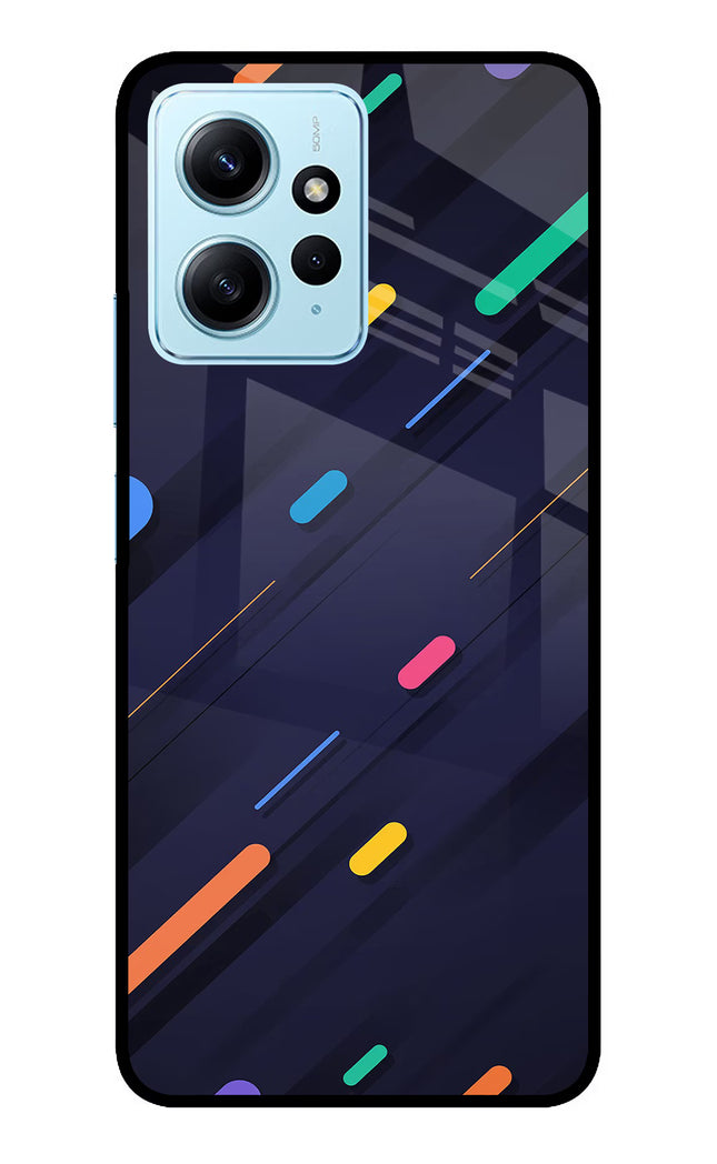 Abstract Design Redmi Note 12 4G Glass Case Back Cover by Casekaro