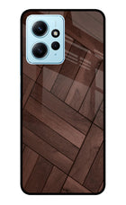 Wooden Texture Design Redmi Note 12 4G Glass Case Back Cover by Casekaro
