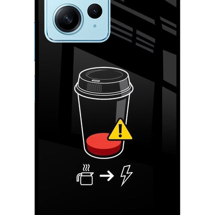 Coffee Redmi Note 12 4G Glass Case Back Cover by Casekaro