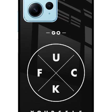 Go Fuck Yourself Redmi Note 12 4G Glass Case Back Cover by Casekaro
