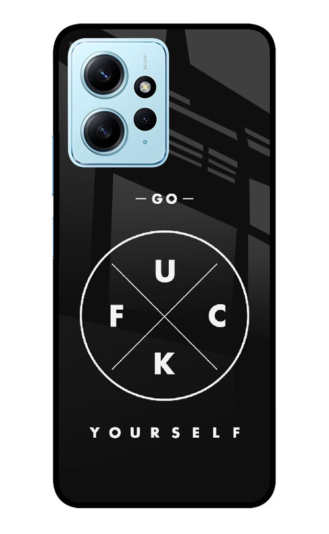 Go Fuck Yourself Redmi Note 12 4G Glass Case Back Cover by Casekaro