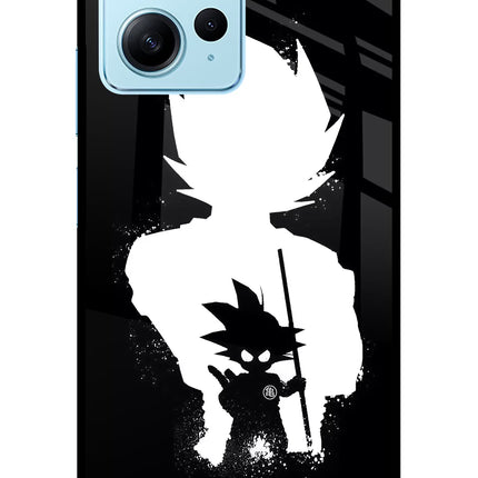 Goku Shadow Redmi Note 12 4G Glass Case Back Cover by Casekaro