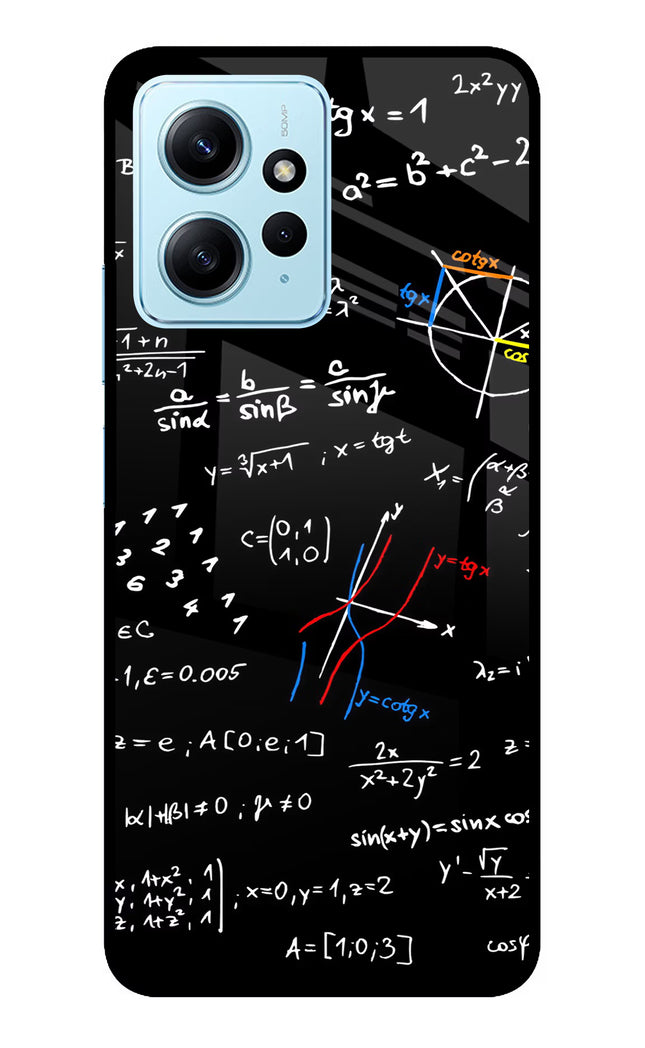 Mathematics Formula Redmi Note 12 4G Glass Case Back Cover by Casekaro