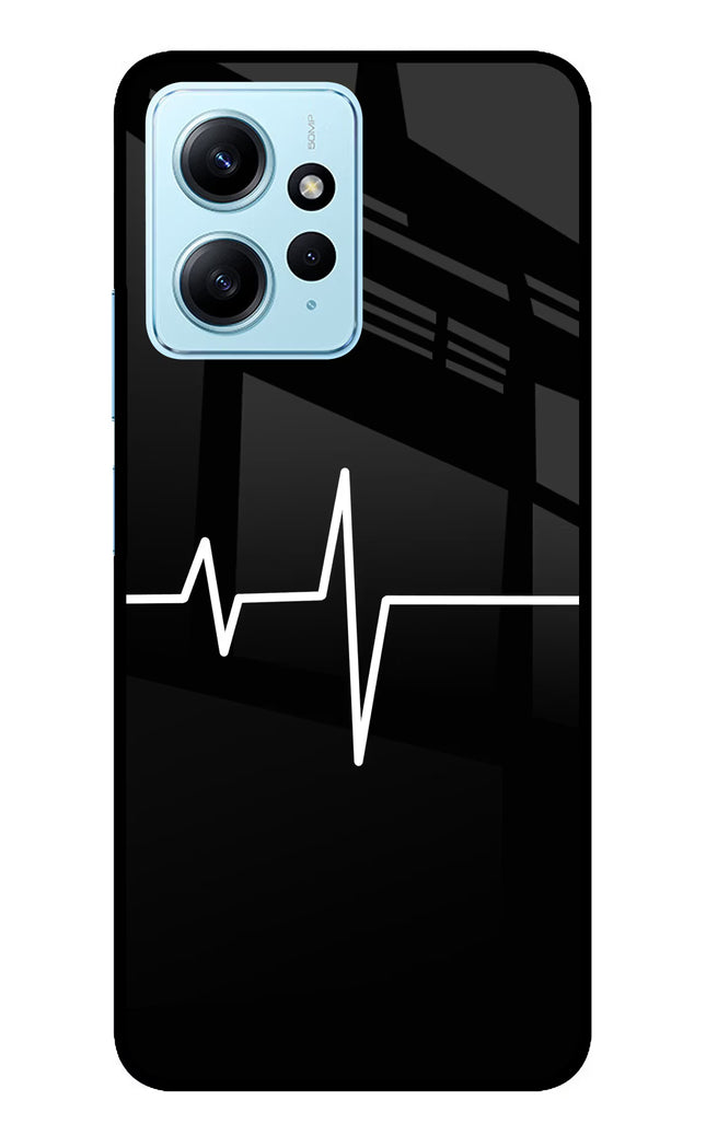 Heart Beats Redmi Note 12 4G Glass Case Back Cover by Casekaro