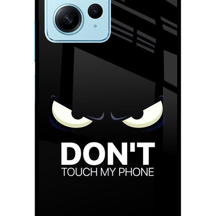 Don'T Touch My Phone Redmi Note 12 4G Glass Case Back Cover by Casekaro