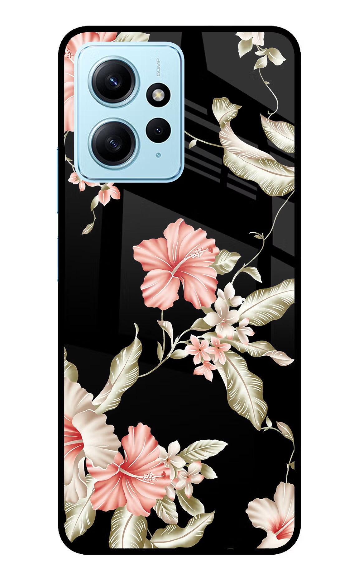 Flowers Redmi Note 12 4G Glass Case
