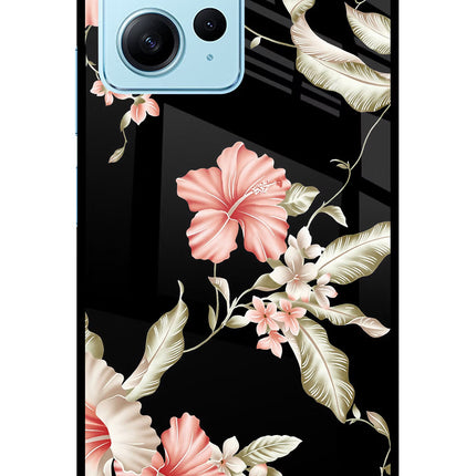 Flowers Redmi Note 12 4G Glass Case Back Cover by Casekaro