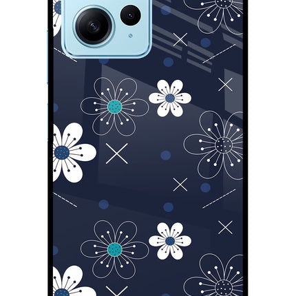 Flowers Redmi Note 12 4G Glass Case Back Cover by Casekaro