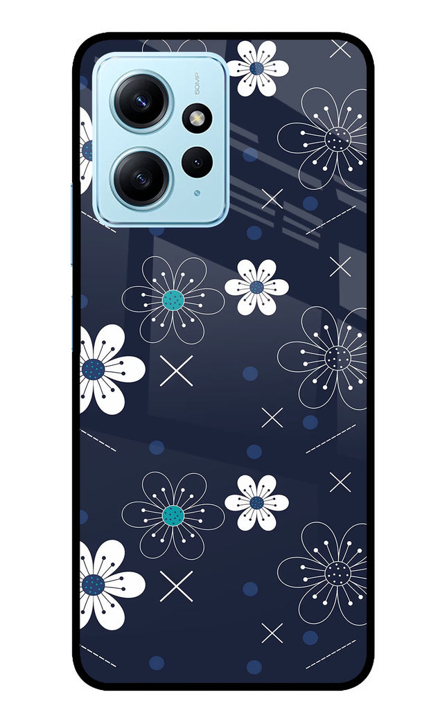 Flowers Redmi Note 12 4G Glass Case Back Cover by Casekaro