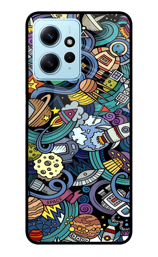 Space Abstract Redmi Note 12 4G Glass Case Back Cover by Casekaro