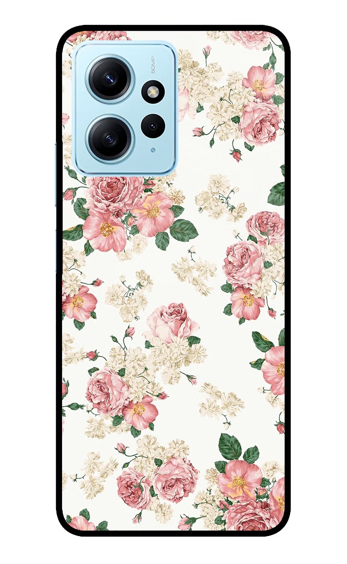 Flowers Redmi Note 12 4G Glass Case